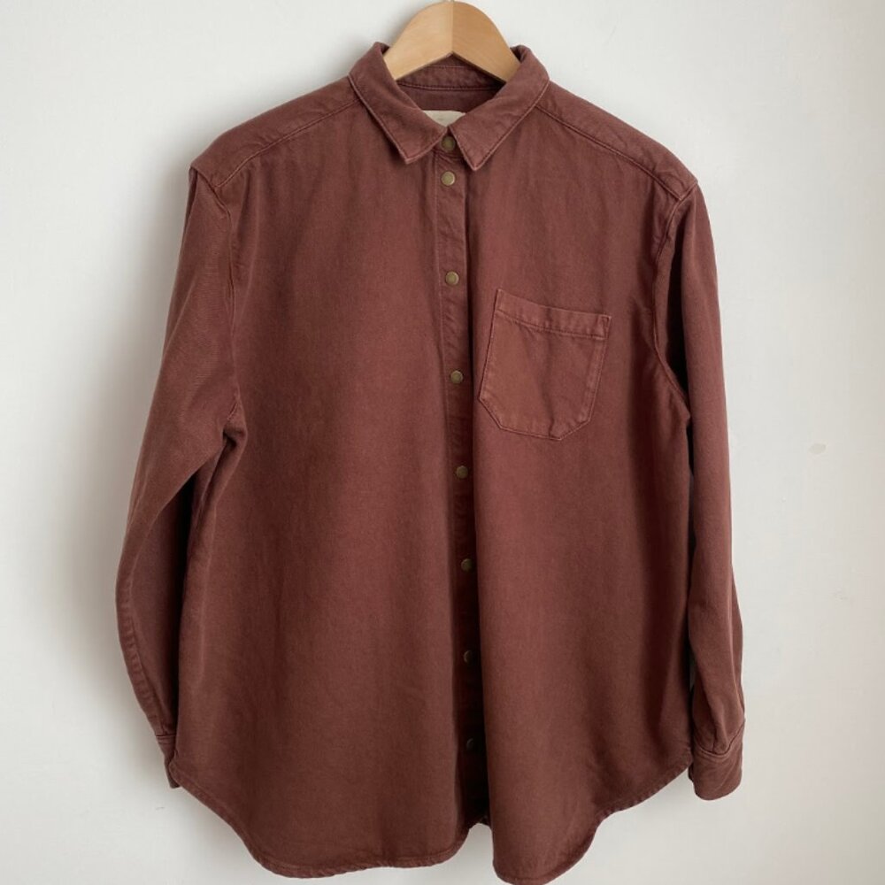 SEZANE Rue Saint-Fiacre Max Shirt Brown 100% Organic Size 40 (L)
